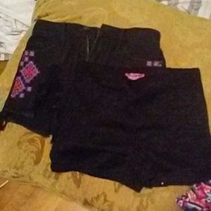 2 high waisted shorts